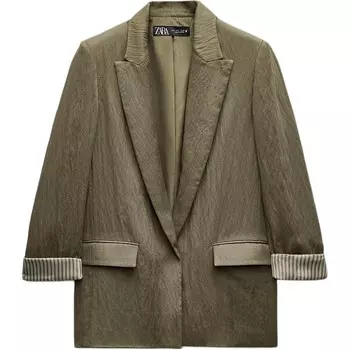 Деловой пиджак женский хаки Zara