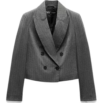 Деловой пиджак женский серый Zara