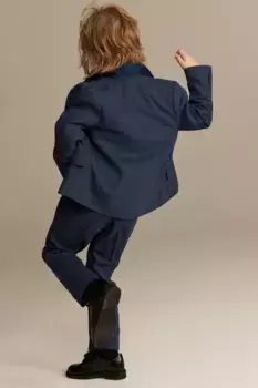 Деловые брюки slim fit H&M, синий