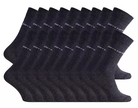 Деловые носки 18 пар антрацитового цвета Pierre Cardin, серый