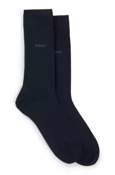 Деловые носки BOSS "2P RS Uni CC" (упаковка, 2 пары, 2 шт.), с логотипом бренда, синий