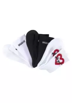 Деловые носки HUGO Underwear "3P QS LOVER CC W" (3 шт. в упаковке), с вышивкой логотипа, цвет Open Miscellaneous 960