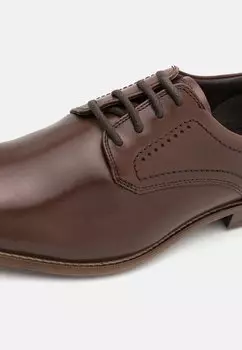 Деловые туфли на шнуровке LEATHER Pier One, коричневый
