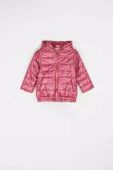 Демисезонная куртка Coccodrillo с цветочным принтом и хлопковой подкладкой