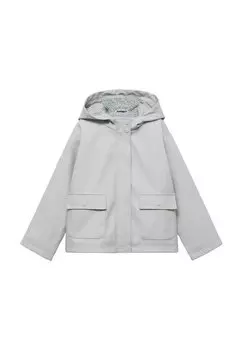 Демисезонная куртка Mango Kids, светло-голубой