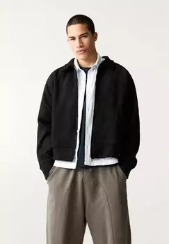 Демисезонная куртка PULL&BEAR, черный