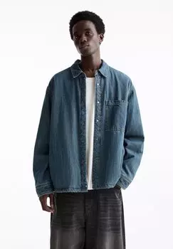 Демисезонная куртка PULL&BEAR, цвет blue denim