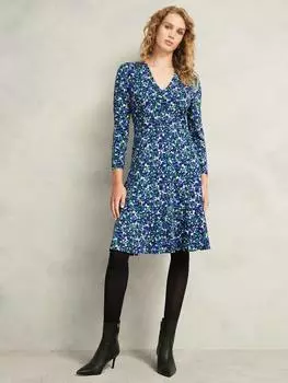 Демисезонное платье из джерси с конфетти Hobbs, зеленый/разноцветный