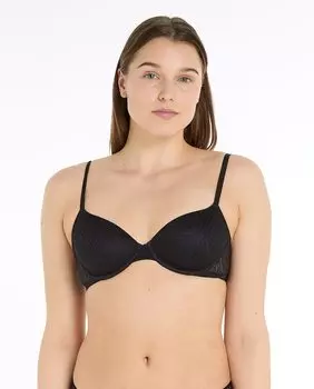 Демисезонный бюстгальтер-невидимка - Sheer Marquisette Calvin Klein, черный