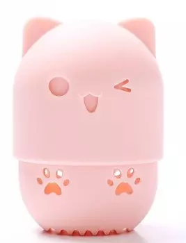 Deni Carte, Чехол для блендера для спонжа для макияжа, защитный силиконовый косметический блендер, розовый