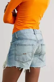 DENIMIST Джинсовые шорты с эффектом потертости, деним