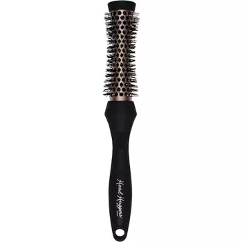 Denman X-Small Термокерамическая щетка для горячих завитков «Песочные часы» для сушки феном, выпрямления, создания четких локонов, объема и приподнятия корней цвета розового золота и черного цвета.