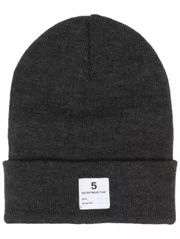 Department 5 шапка бини с нашивкой-логотипом, серый
