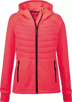 DEPROC Active вязаная флисовая куртка "ELMCOURT V WOMEN", также доступна в больших размерах, красный