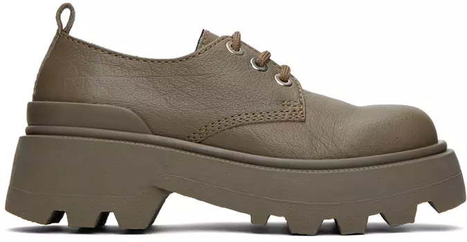 Дерби AMI Alexandre Mattiussi Серо-коричневой подошвой с выступами