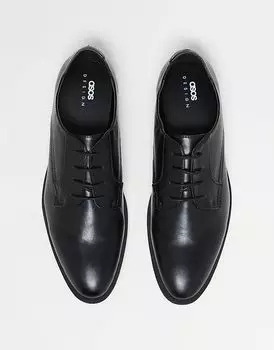 Дерби из черной искусственной кожи ASOS DESIGN
