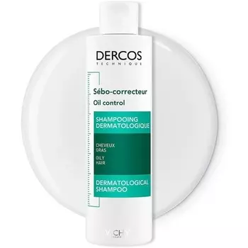 Dercos Technique Шампунь для контроля жирности, 200 мл, Vichy