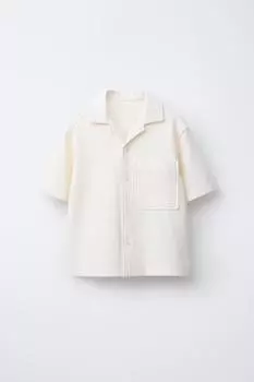 Деревенская рубашка ZARA, экрю