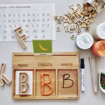 Деревянная доска Монтессори для обучения письму. Inna marka