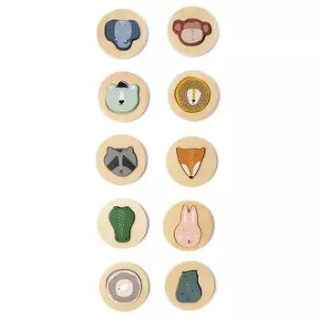 Деревянная игра «Животные» Trixie Baby