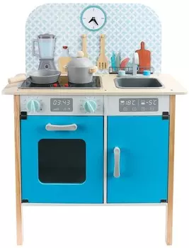 Деревянная игровая кухня - синяя Krakpol
