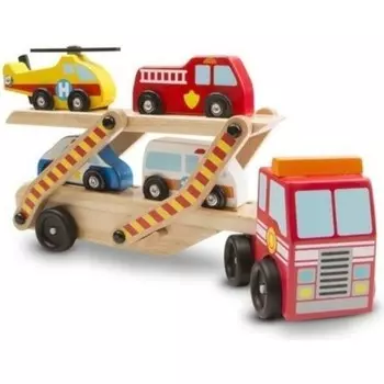 Деревянная игрушка Melissa&Doug Грузовик перевозчик машин