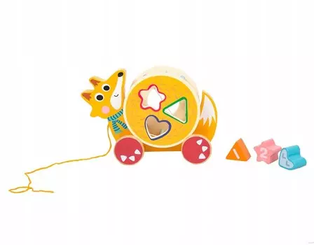 Деревянная игрушка на веревочке Лиса 4iQ 4iQ Group