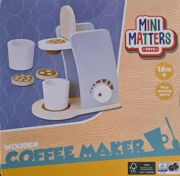 Деревянная кофемашина COFFEE с подвижными элементами Mini Matters 18+ ZDTRADING