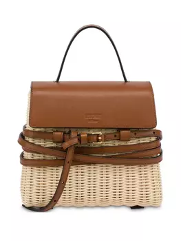 Деревянная сумка-тоут Moschino, нейтральный