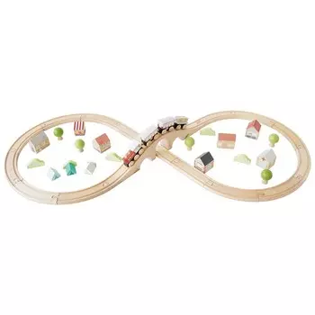 Деревянная железная дорога с 8-путями и поездом Le Toy Van