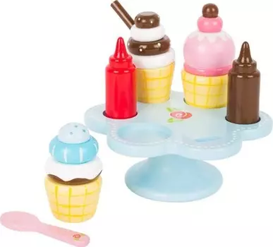 Деревянное мороженое для детей, с подставкой и соусами. Small Foot Design