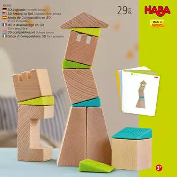 Деревянные блоки 3D Падающие башни Haba