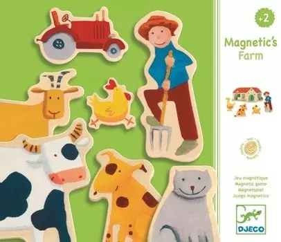 Деревянные магниты Djeco, Farma