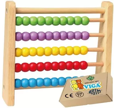 Деревянные счеты VIGA обучающие игрушки для дошкольников Игрушка Viga Montessori PakaNiemowlaka