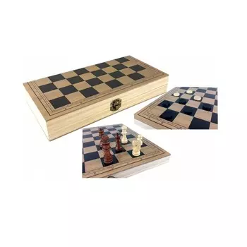 Деревянные шахматы 3в1, набор нард с шашками, 29 см, шведская настольная игра Swede