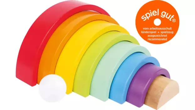 Деревянные строительные блоки на ножках, большая радуга Small Foot