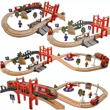 Деревянные вагоны с батарейным питанием, детский виадук Sferazabawek