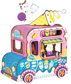 Деревянный 3D-пазл ROBOTIME — Музыкальная шкатулка для кафе-мороженого