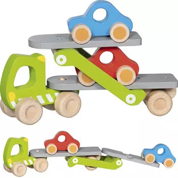 Деревянный эвакуатор с Goki Cars