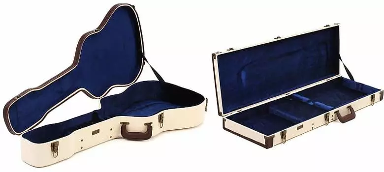 Деревянный кейс Gator Journeyman Deluxe — комплект акустической гитары Dreadnought с деревянным футляром Gator Journeyman Deluxe — электрогитара с двойным вырезом GW-JM DREAD=1 GW-JM ELEC=1