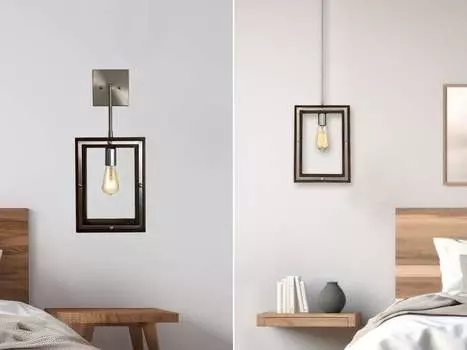 Деревянный настенный светильник quoizel