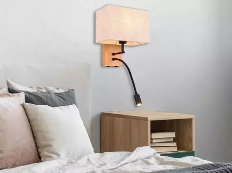 Деревянный настенный светильник TRIO