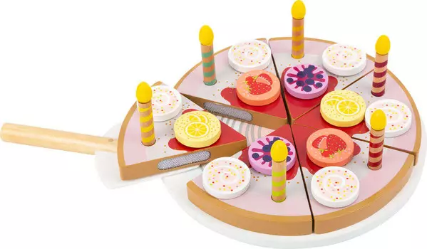 Деревянный пазл для торта на день рождения со свечами, 26 деталей small foot