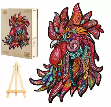 Деревянный Пазл Для Взрослых Большой 265 Деталей Деревянная Коробка Петух Pasjo24