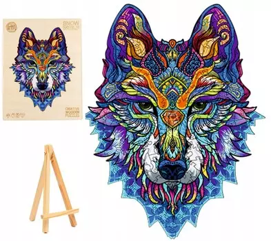 Деревянный Пазл Для Взрослых Большой 310 Деталей Волк В Деревянной Коробке Pasjo24