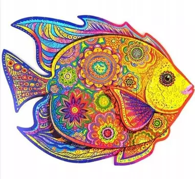 Деревянный пазл для взрослых «Цвета рыбок» Pan i Pani Gadet