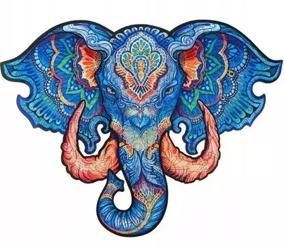 Деревянный пазл для взрослых Красочный слон Pan i Pani Gadet