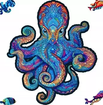 Деревянный пазл для взрослых Магнитный осьминог Pan i Pani Gadet