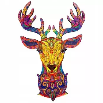 Деревянный пазл для взрослых Подарочный Олень А3 Pasjo24