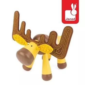 Деревянный пазл Janod, Moose Baby Forest